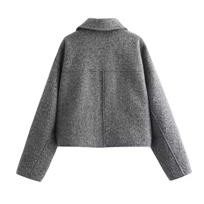 Cropped Wool Jacke