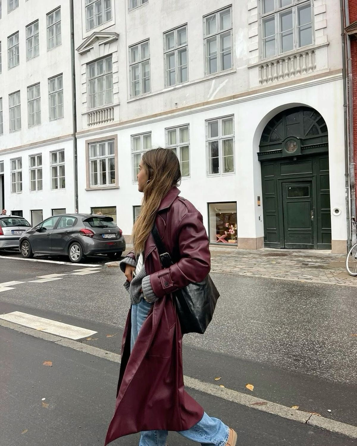 Red Leather Trenchcoat