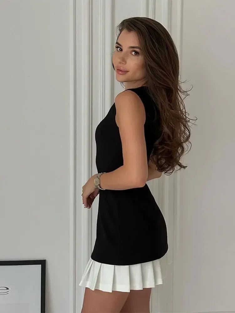 Two Tone Ruffle Dress